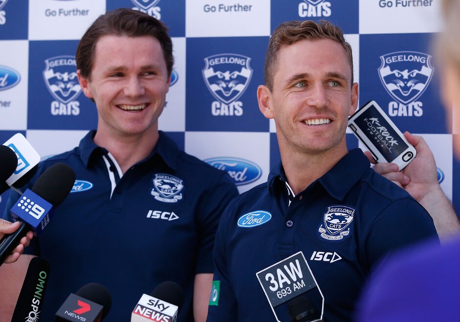 AFL 2015 Media - Geelong Press Conference 101215 Patrick Dangerfield and Joel Selwood will form part of an imposing Geelong midfield - ${keywords}